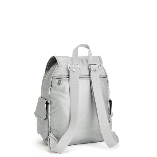Sacs À Dos Kipling City Pack Small Metallic Argent | FR 1701DF